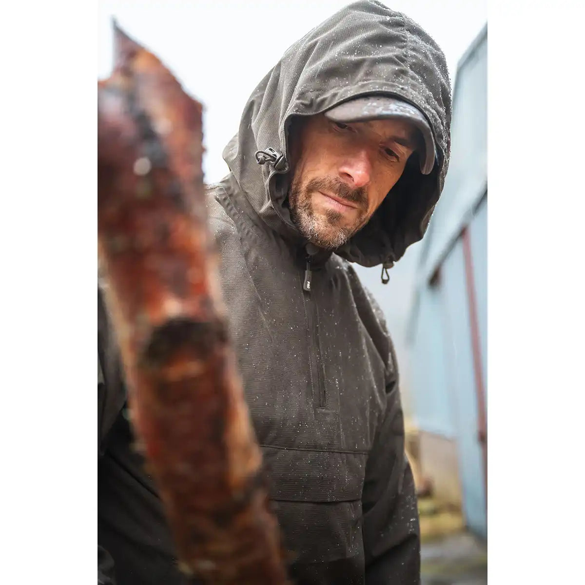 Hoggs of Fife Struther Waterproof Field Pro Smock Jacket - Worn By Model - Close Up