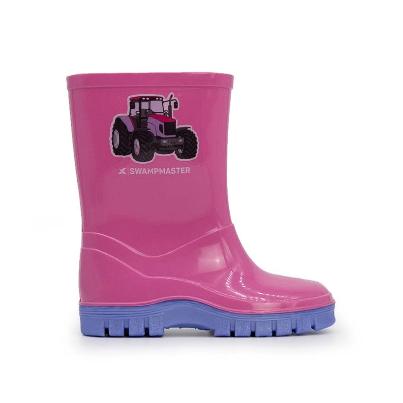 Swampmaster Junior Tractor Wellington Boots Pink Lilac 