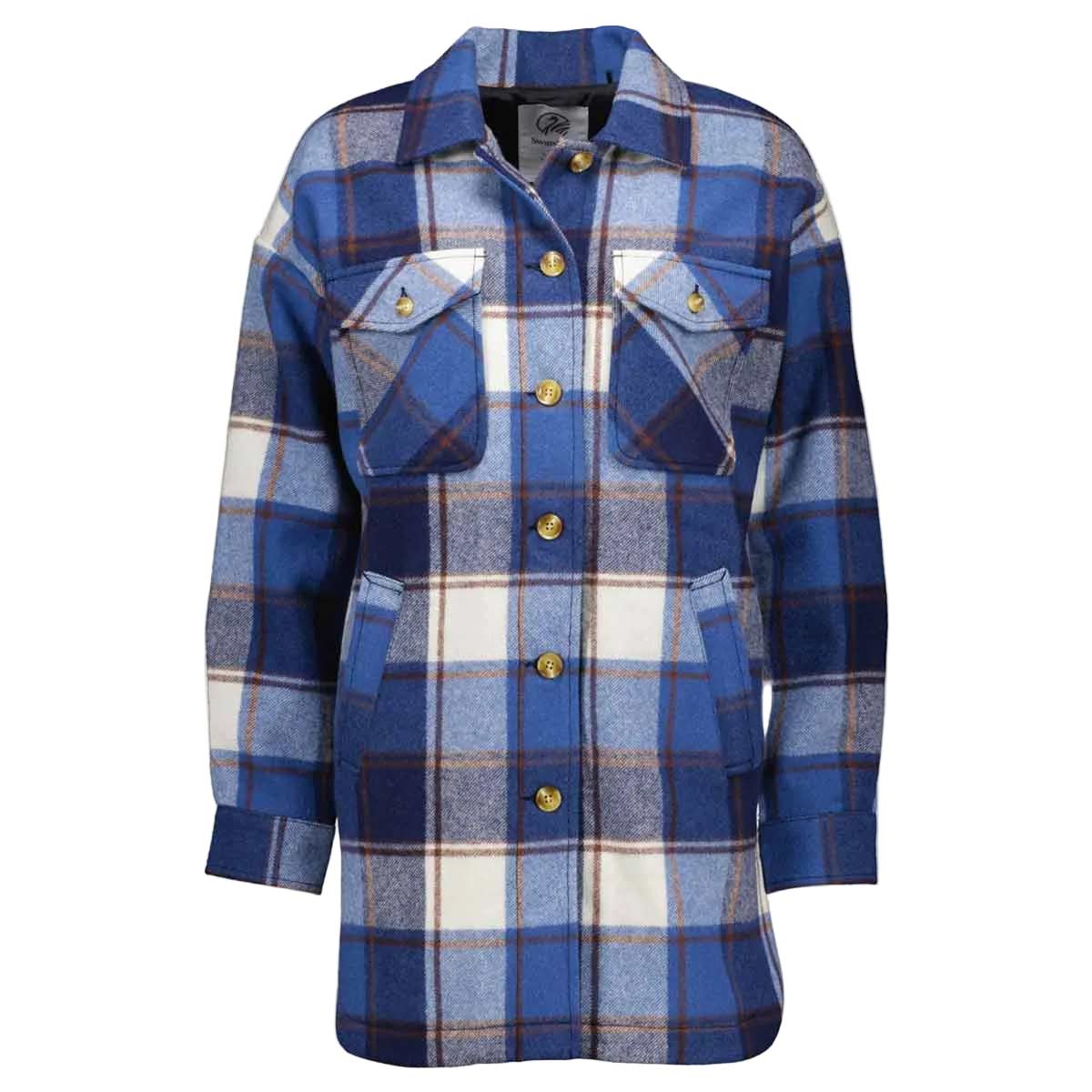 Swanndri Anchorage Women's Longline Jacket - Fitzroy Check