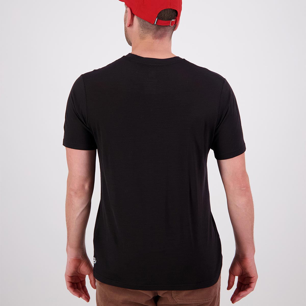 Swanndri Merino Fusion Men's S/S T-Shirt - Black - Rear
