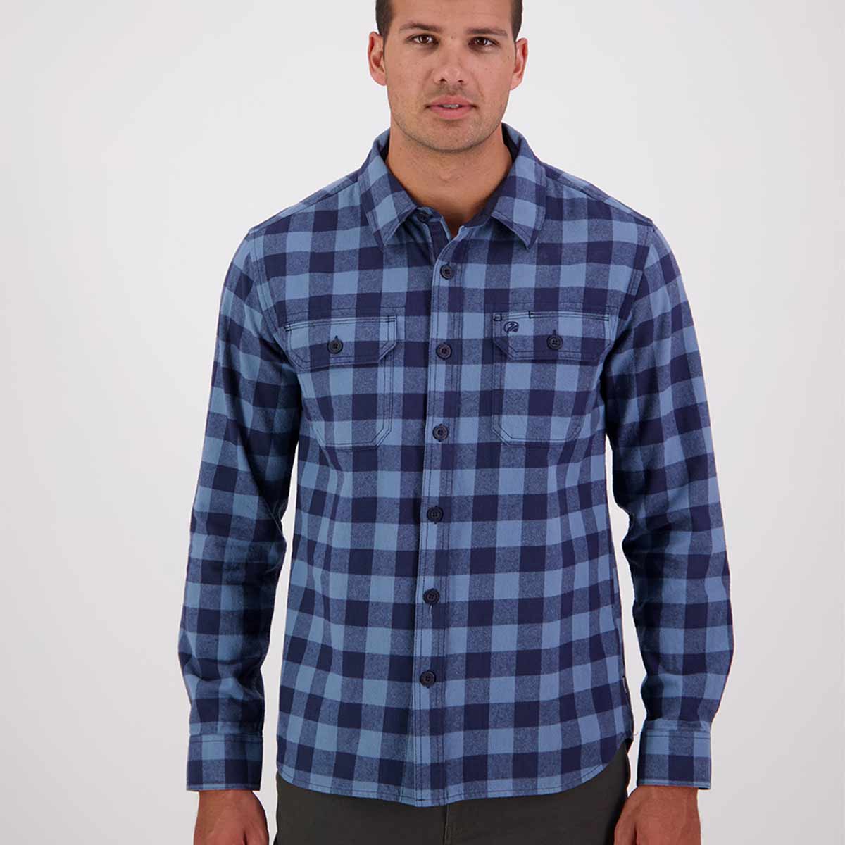 Swanndri Taranaki Tailor Shirt - Ocean View/Navy