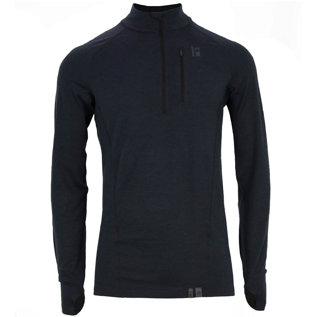 Swazi Hoodoo Merino Zip Neck Shirt - Iron Sand