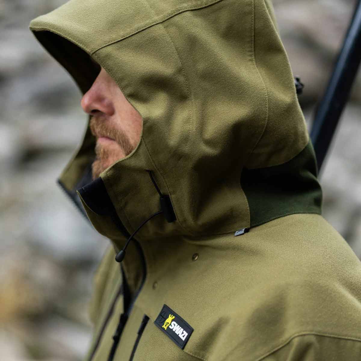 Swazi Ibex Jacket Hood Close Up