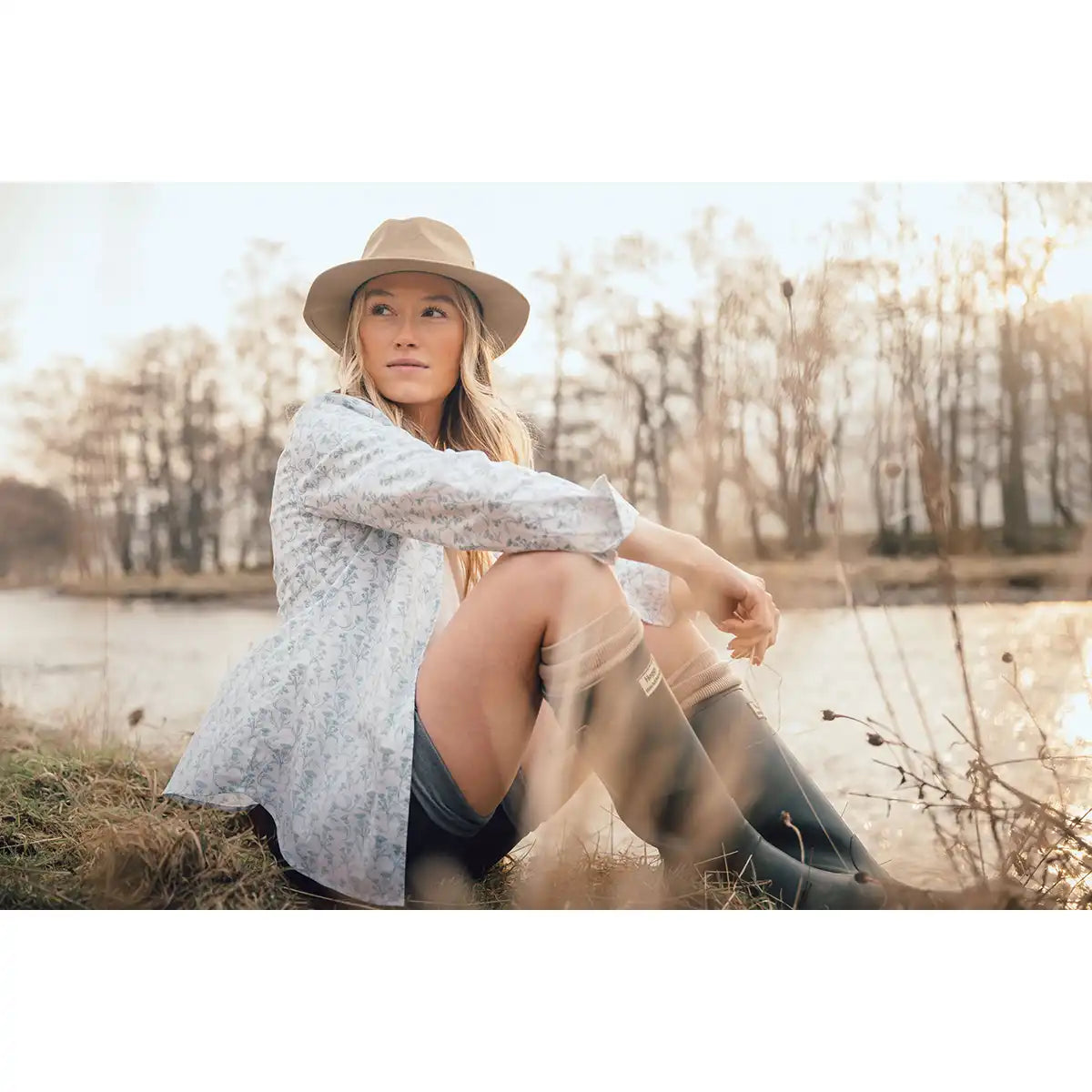 Hoggs of Fife Panmure Canvas Foldable Hat - Worn By Model