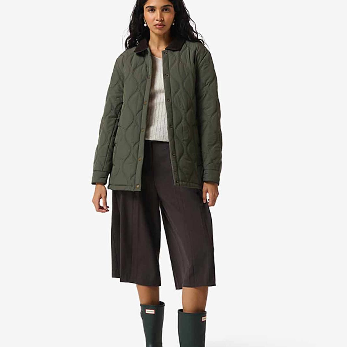 Hunter Womens Witton Quilted Shacket - Kambaba