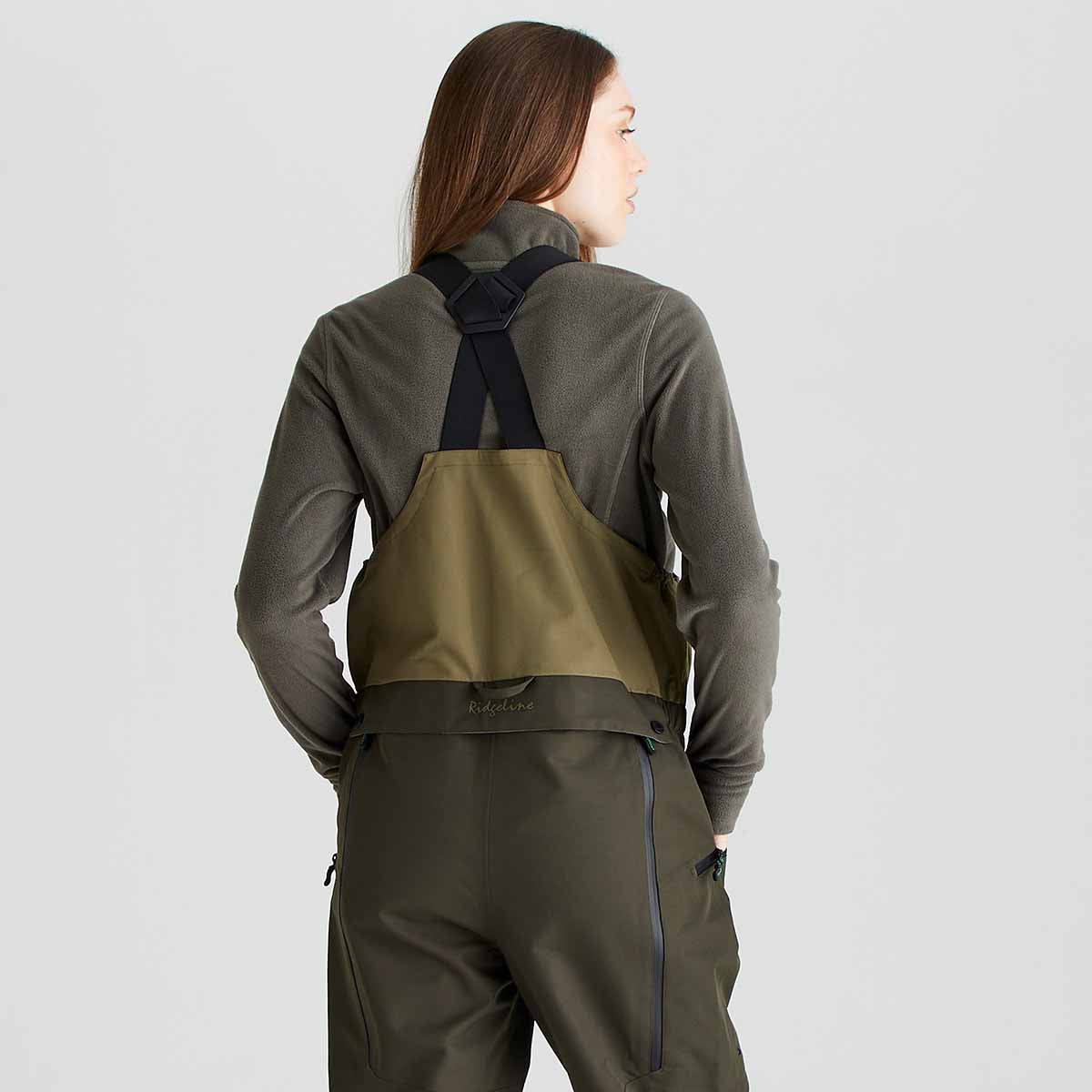 Ridgeline Women's Agri Pro 3L Bib & Brace - Deep Forest - Rear