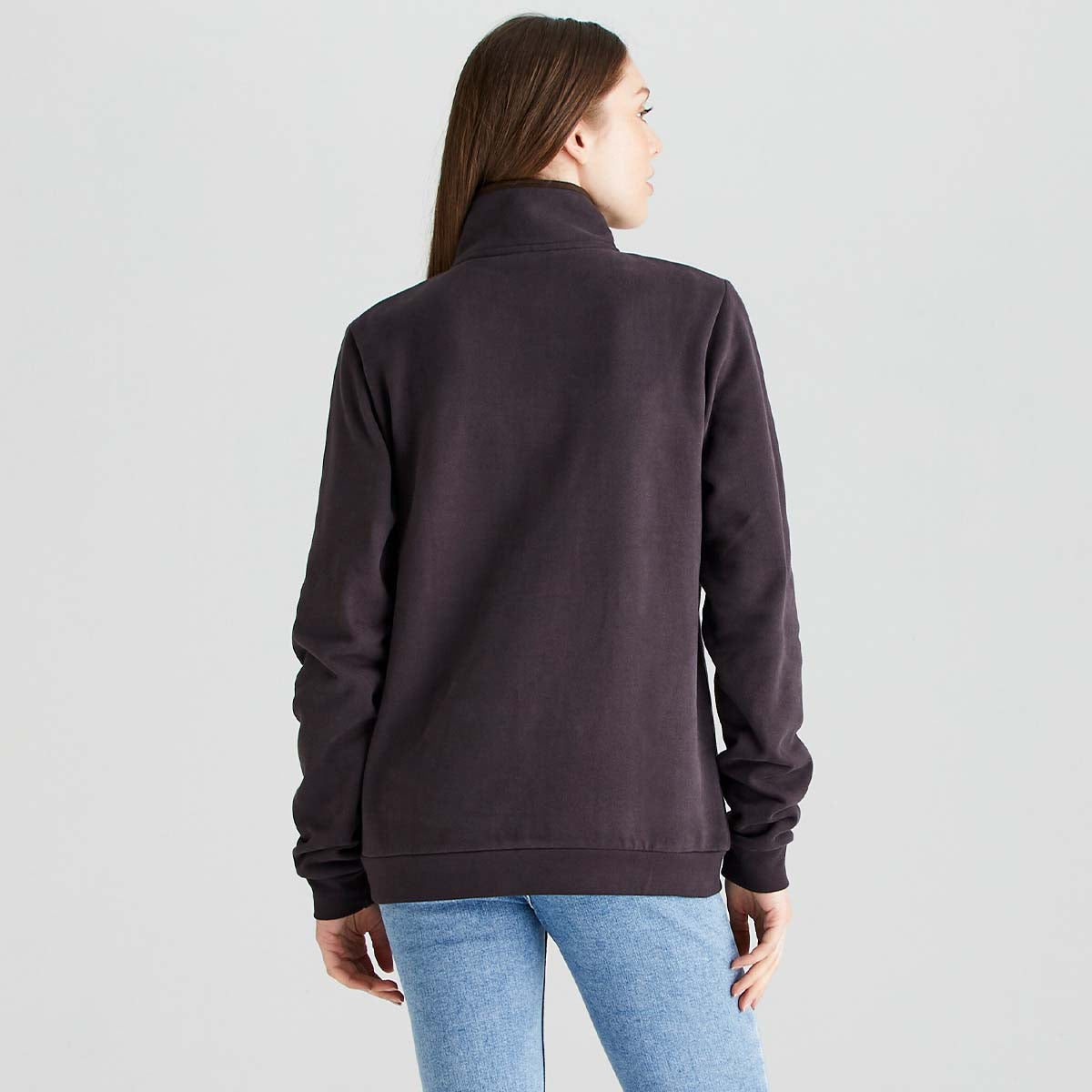 Ridgeline Women's Brancaster 1/4 Zip Top - Deep Bark - Rear