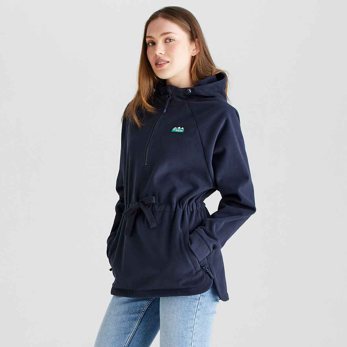 Ridgeline Women's Malin Smock - Navy - On Model Side