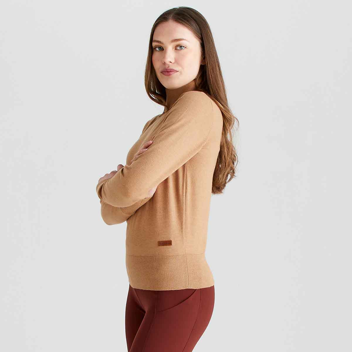 Ridgeline Women's Melford Roll Neck Jumper - Sienna - Side