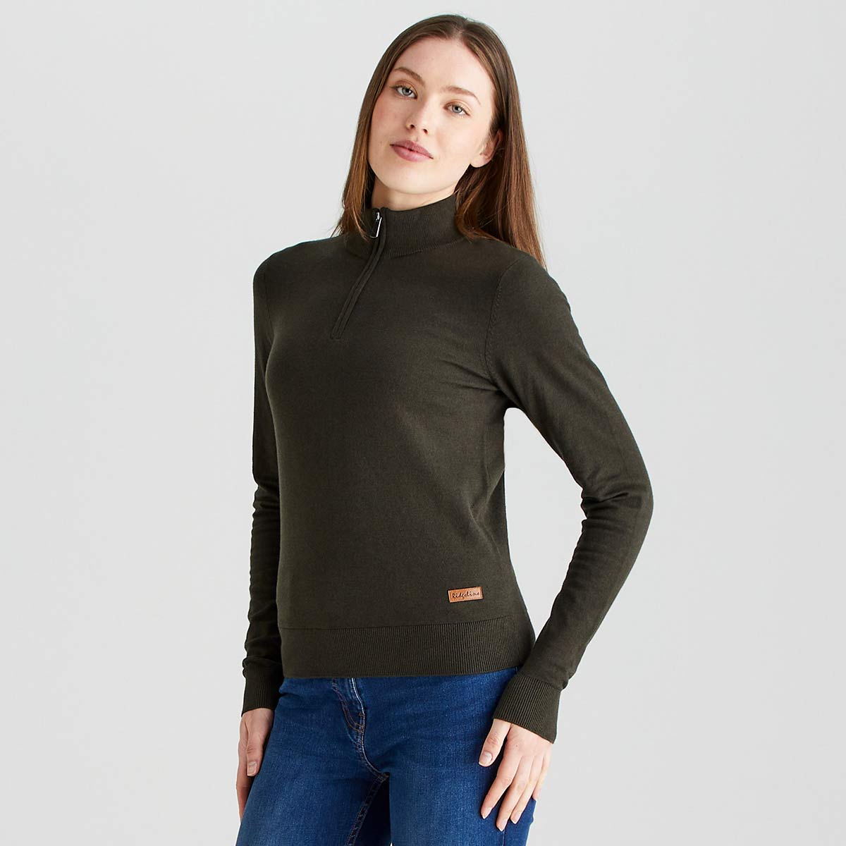 Ridgeline Women's Melford 1/4 Zip Neck Jumper - Deep Forest