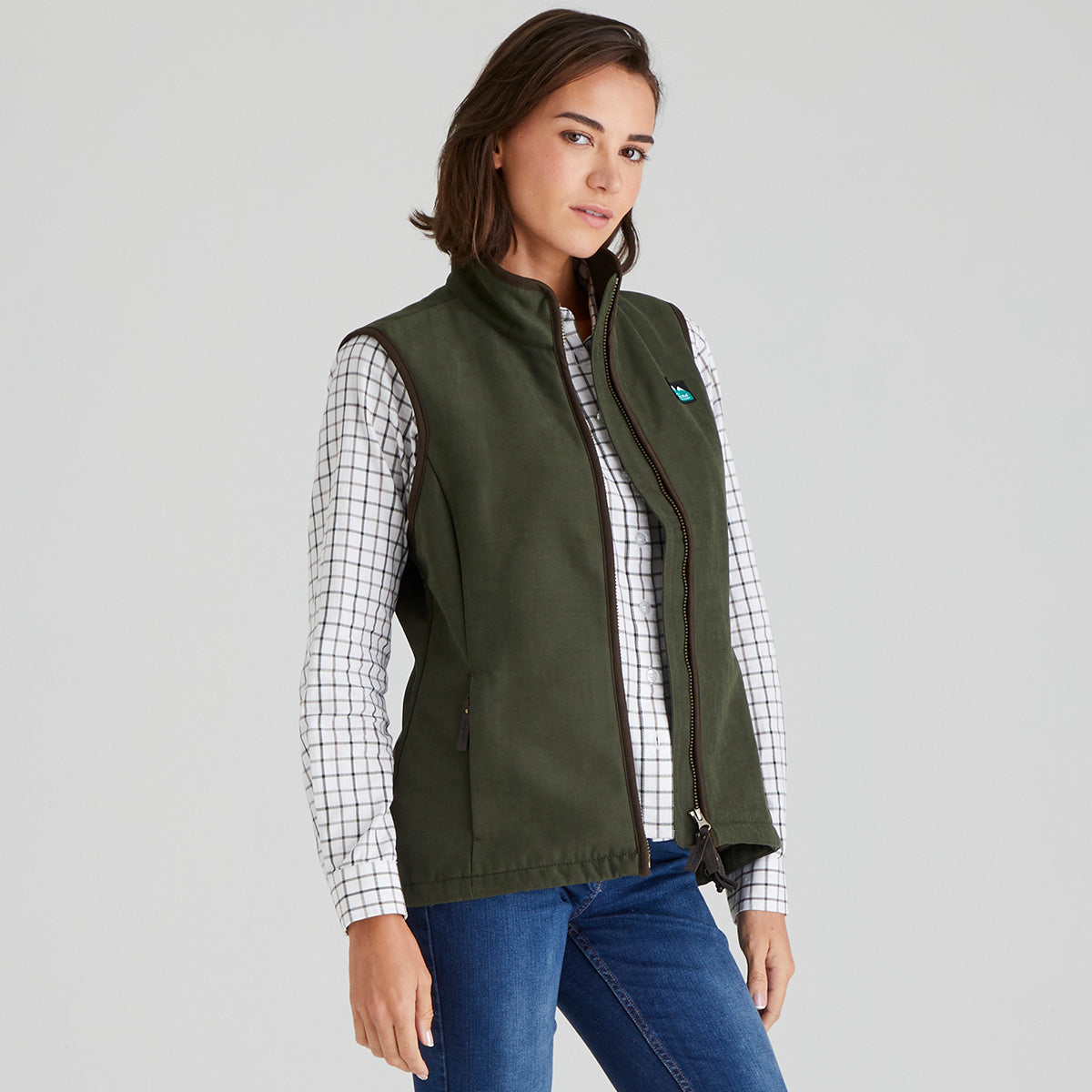 Ridgeline Ladies Gilet in Monarch Style - Deep Forest