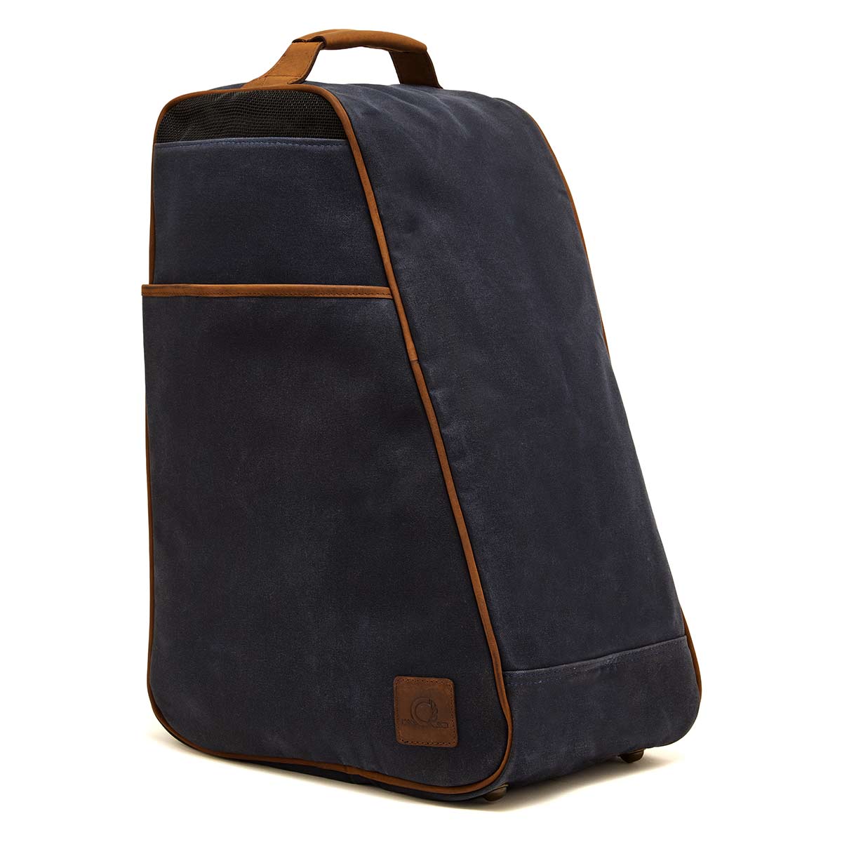 Chatham Waxed Canvas & Leather Bootbag - Navy/Brown