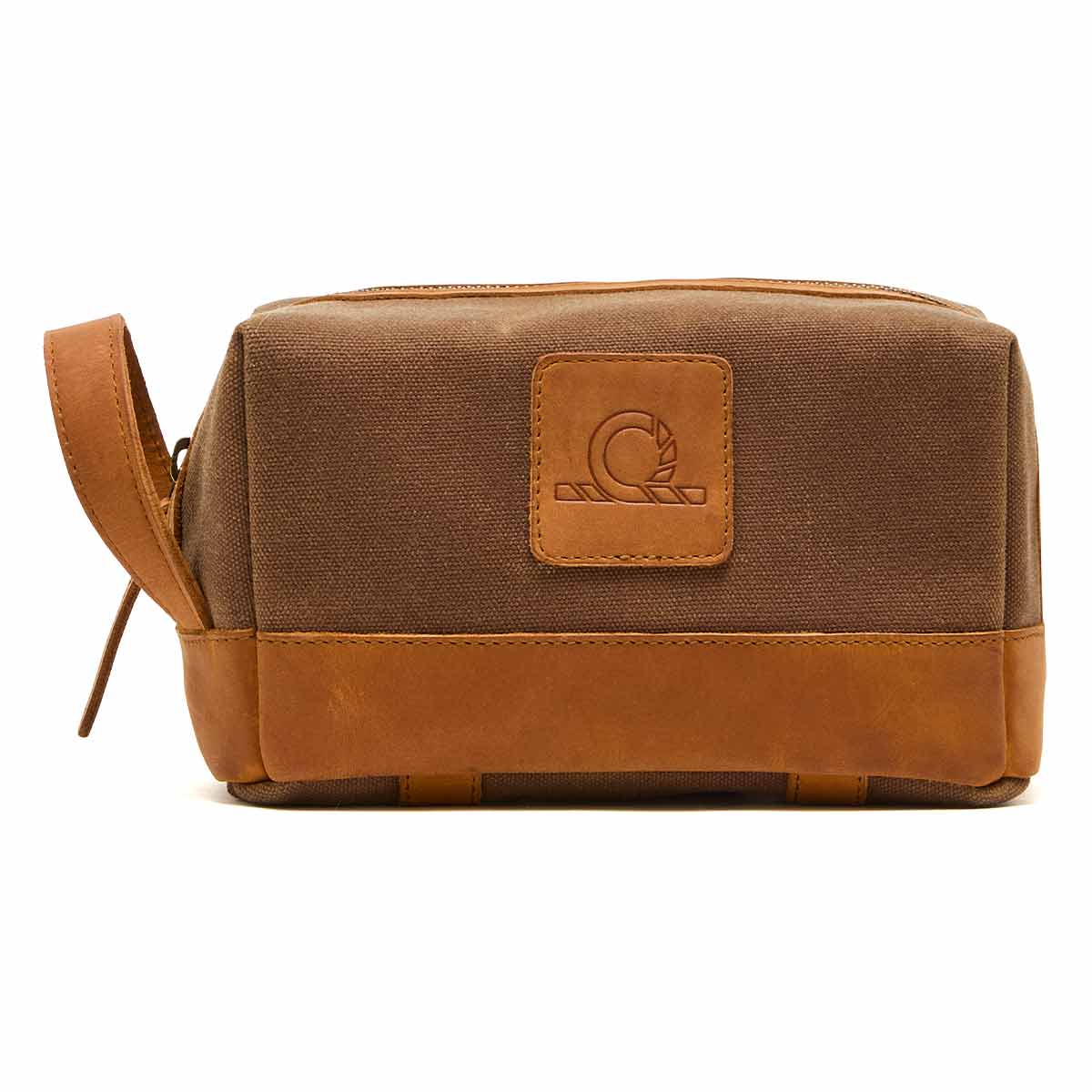 Chatham Waxed Canvas & Leather Wash Bag - Field Tan/Tan