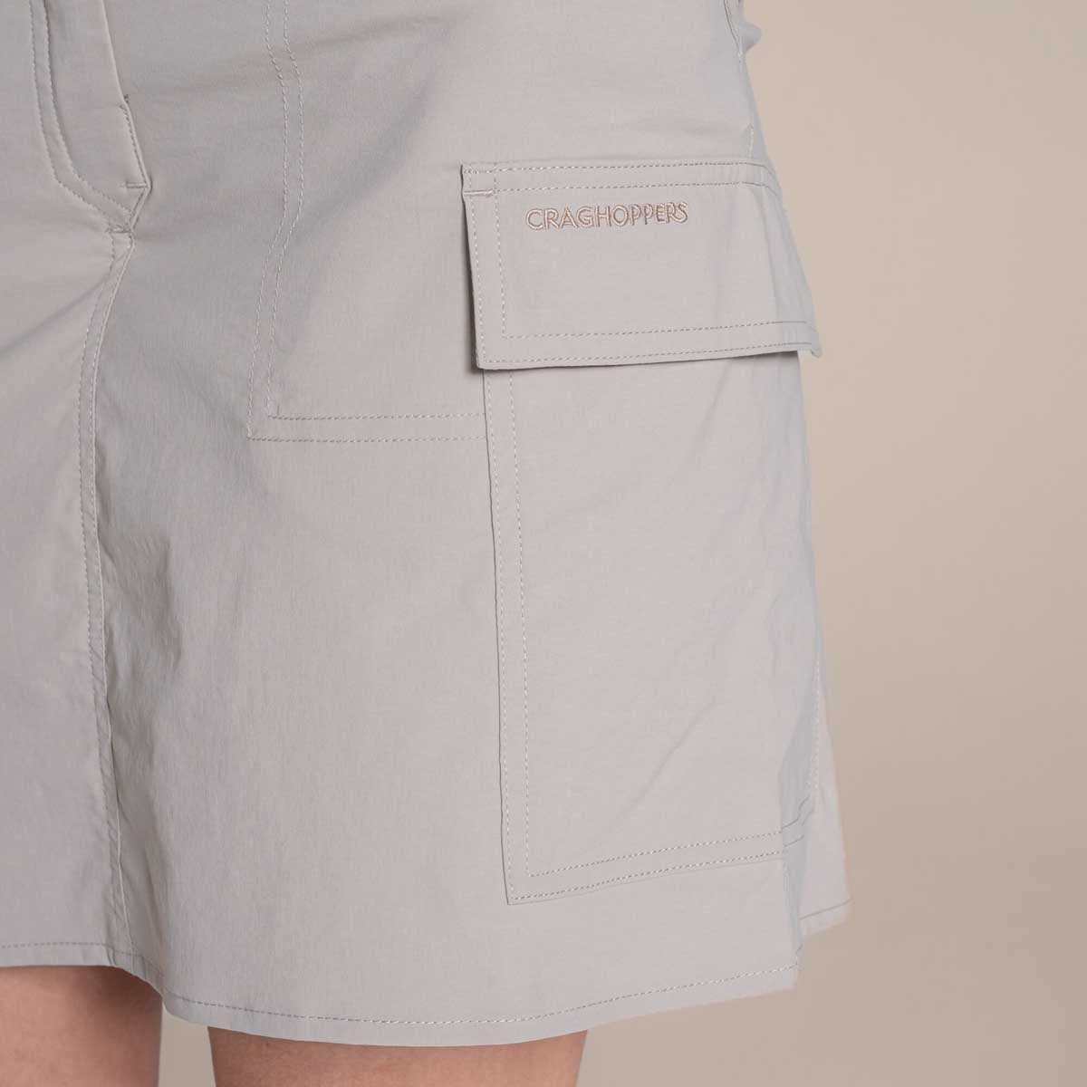Craghoppers NosiLife Pro Cargo Skort - Soft Mushroom - Pocket