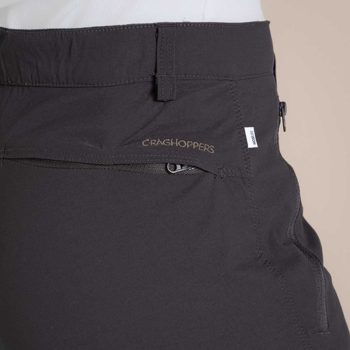 Craghoppers NosiLife Pro Women's Trousers III - Charcoal - Rear Pocket