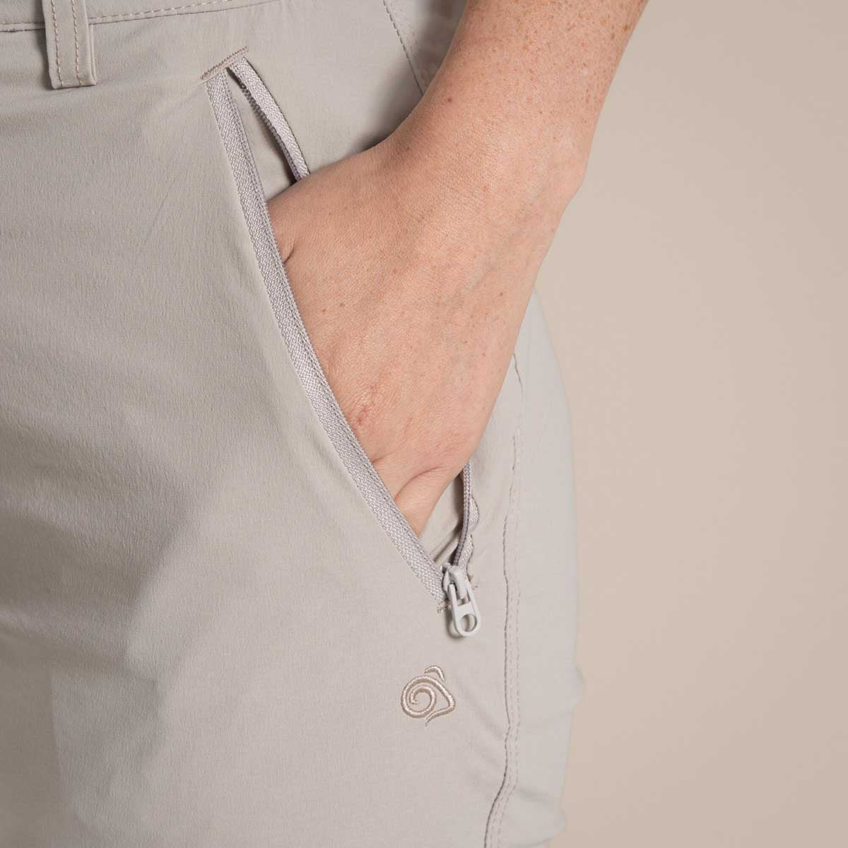 Craghoppers NosiLife Pro Women's Trousers III - Soft Mushroom - Pocket