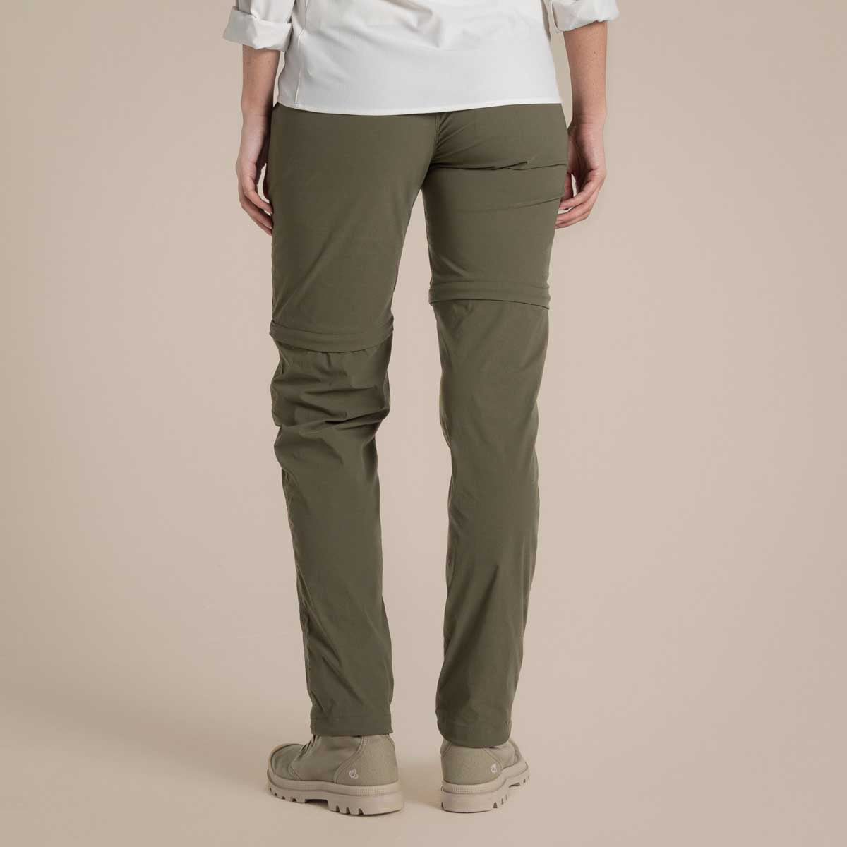 Craghoppers NosiLife Pro Women's Convertible Trousers III - Wild Olive - Rear