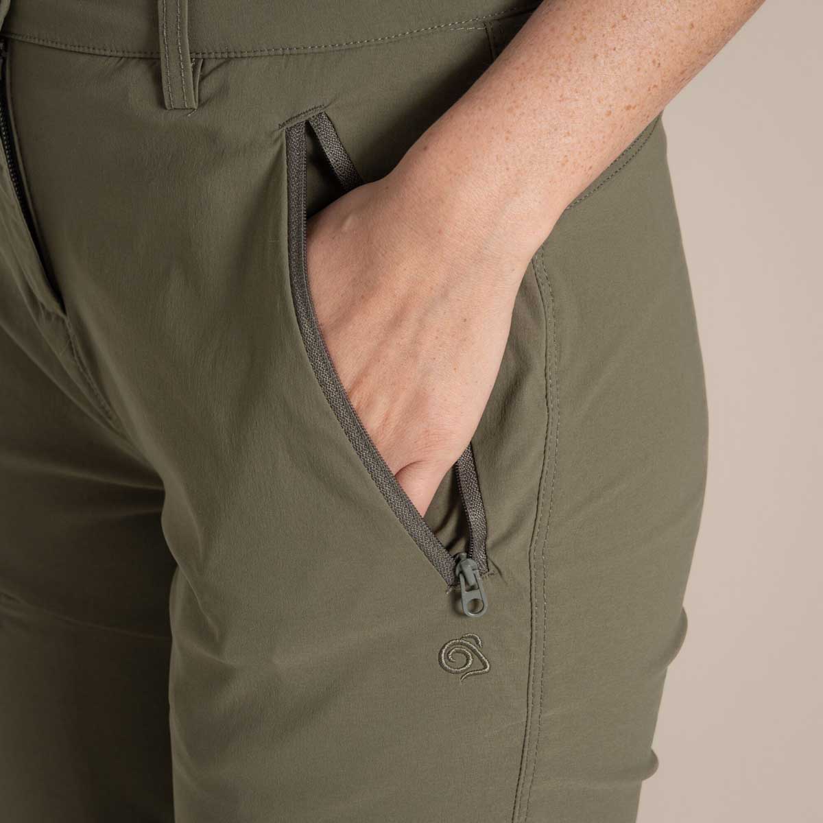 Craghoppers NosiLife Pro Women's Convertible Trousers III - Wild Olive - Pocket