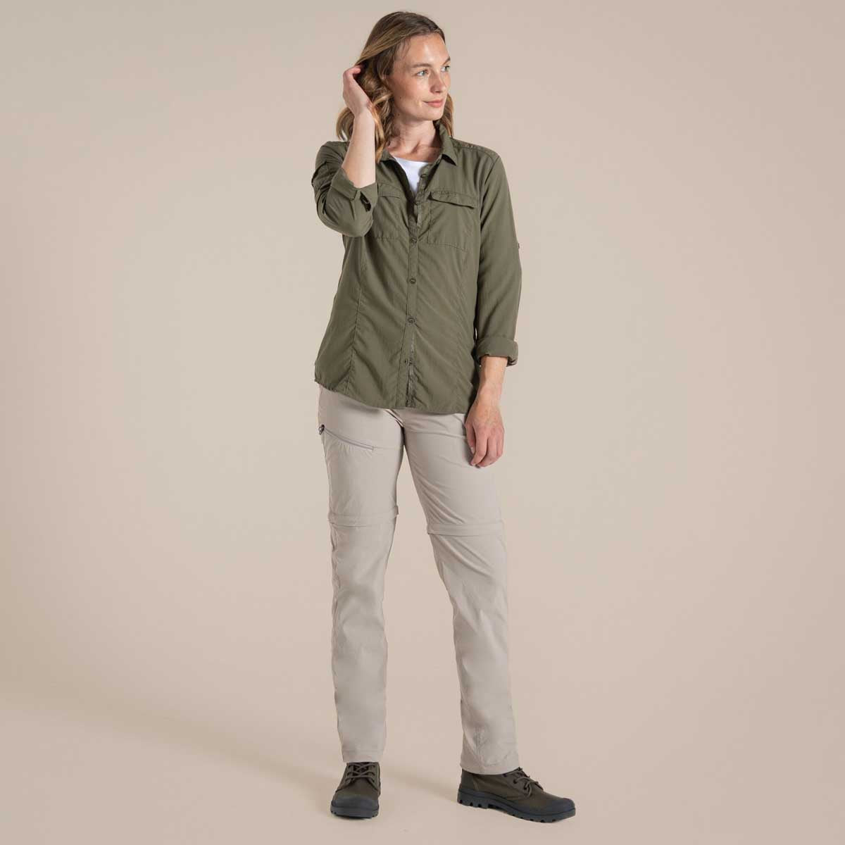 Craghoppers NosiLife Pro Women's Convertible Trousers III - Soft Mushroom