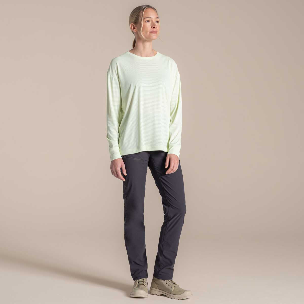 Craghoppers NosiLife SolarShield+ Women's Long Sleeved T-Shirt - Pear Drop