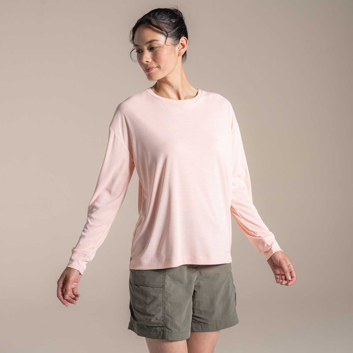 Craghoppers NosiLife SolarShield+ Women's Long Sleeved T-Shirt - Sherbert