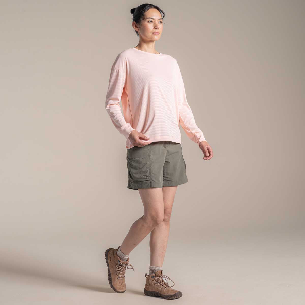 Craghoppers NosiLife SolarShield+ Women's Long Sleeved T-Shirt - Sherbert