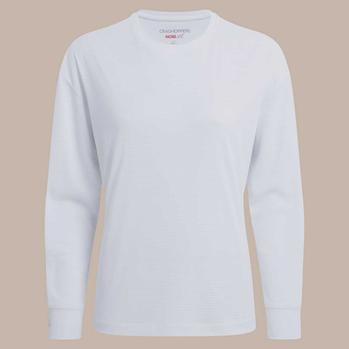 Craghoppers NosiLife SolarShield+ Women's Long Sleeved T-Shirt - White