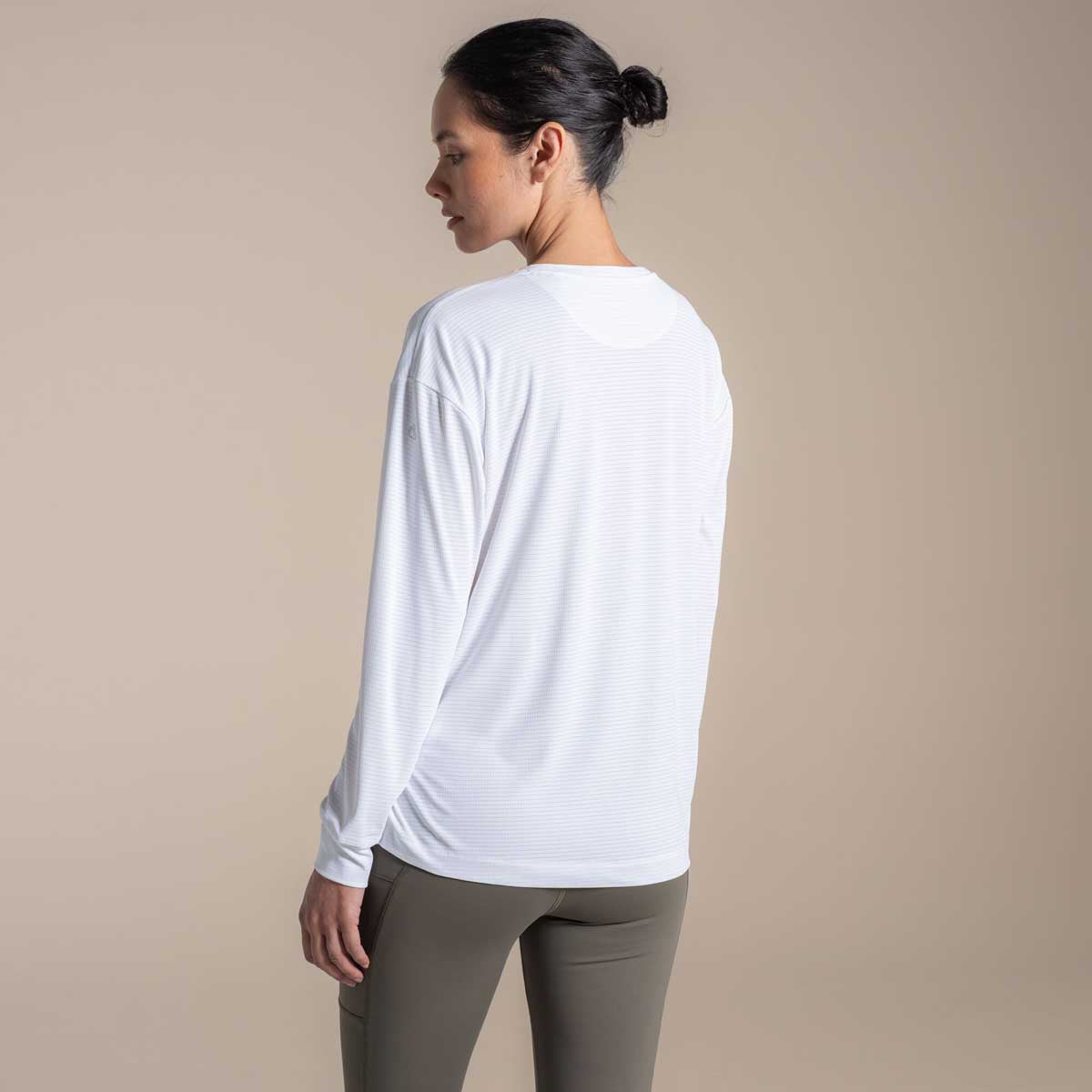 Craghoppers NosiLife SolarShield+ Women's Long Sleeved T-Shirt - White - Rear