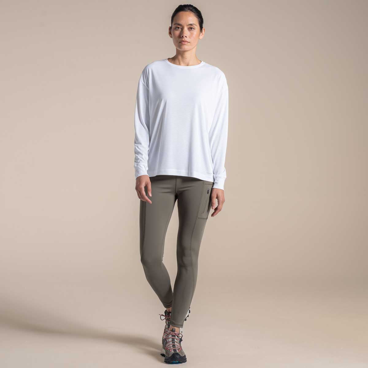 Craghoppers NosiLife SolarShield+ Women's Long Sleeved T-Shirt - White