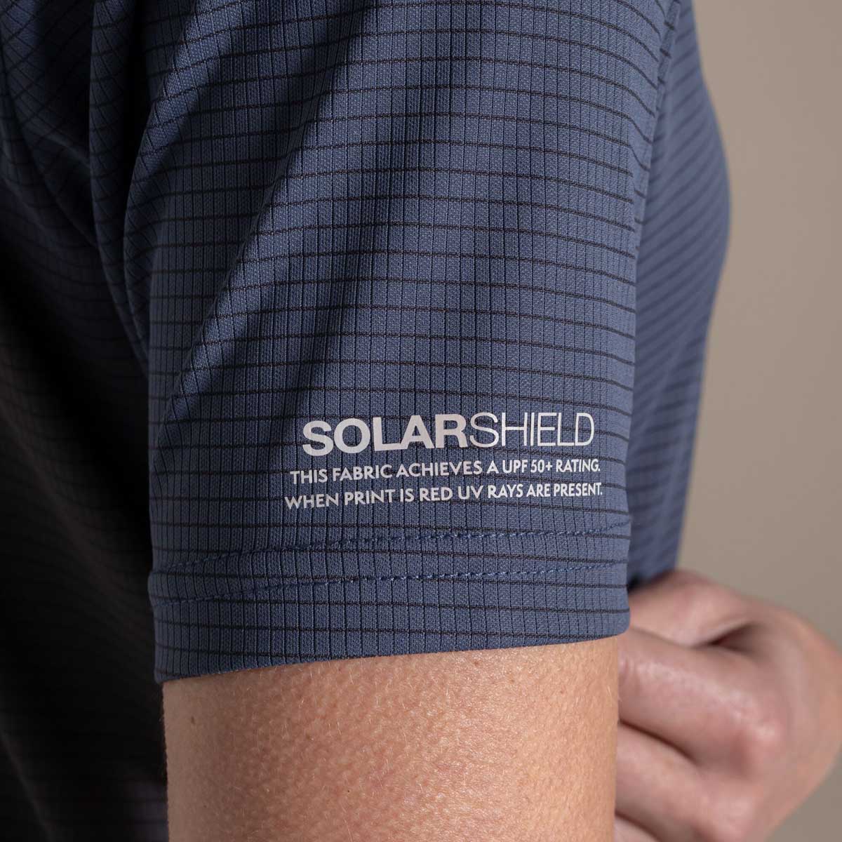 Craghoppers NosiLife Solarshield+ Women's Short Sleeved T-Shirt - Anthracite - Detail