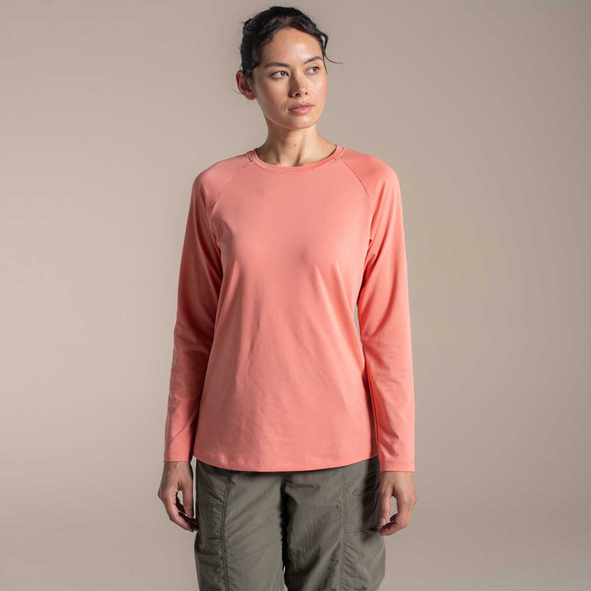 Craghoppers NosiLife Nour Women's Long Sleeved T-Shirt - Spiced Apricot