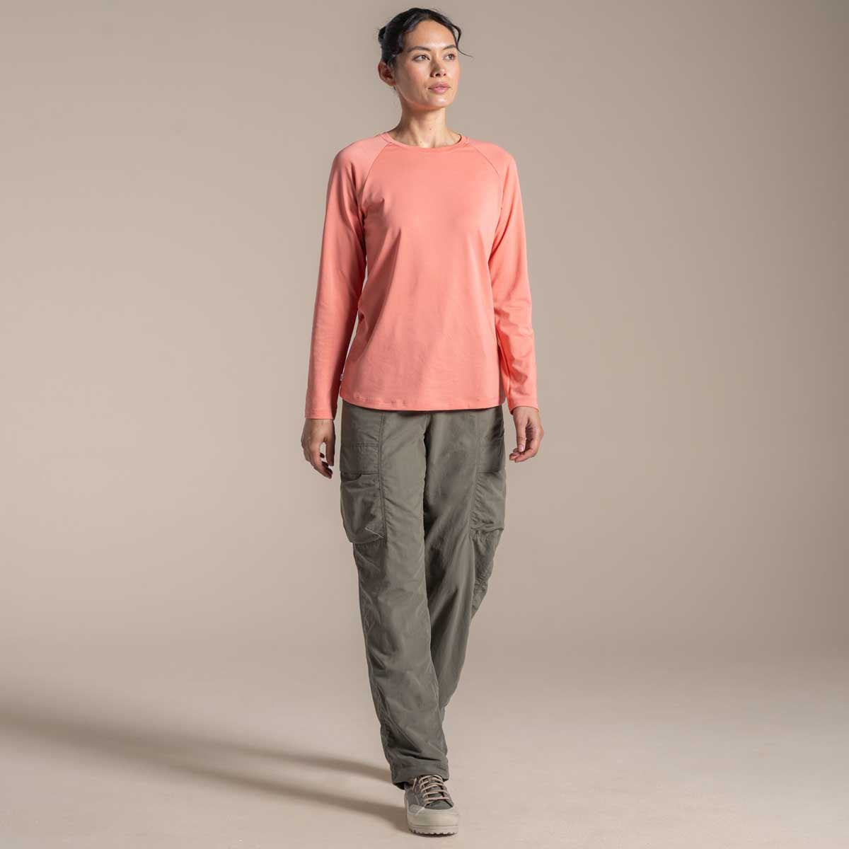 Craghoppers NosiLife Nour Women's Long Sleeved T-Shirt - Spiced Apricot