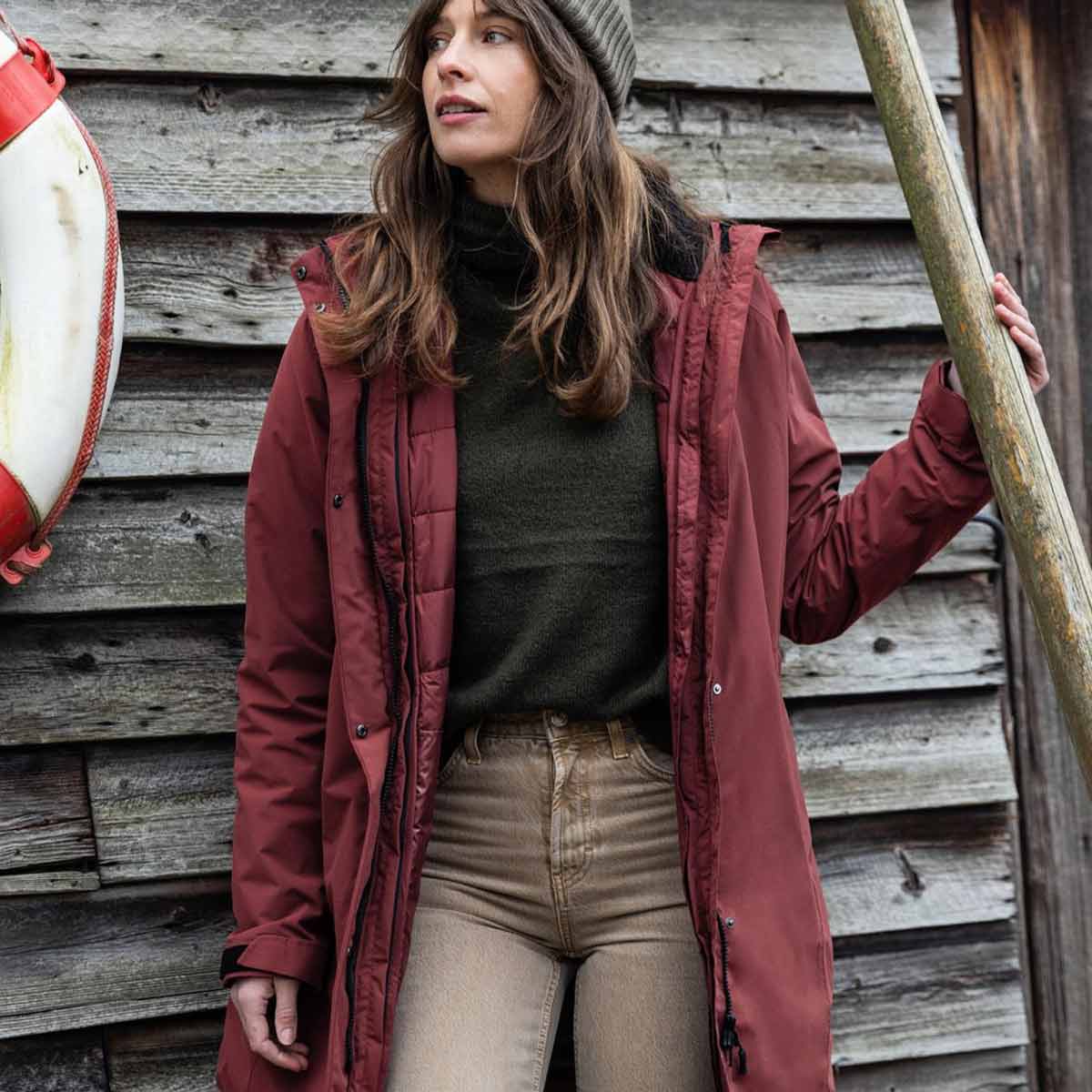 Women's Musto Marina-Primaloft-3-in-1 Parka in Windsor Wine