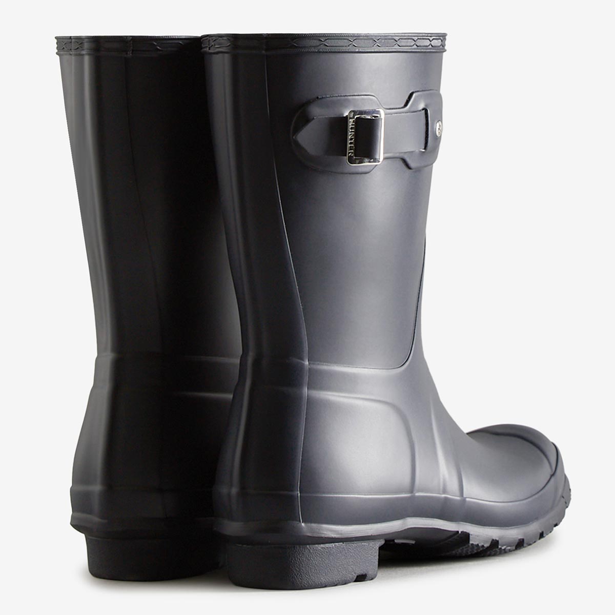 Hunter Women's Original Short Wellington Boots - Hunter Navy - Rear