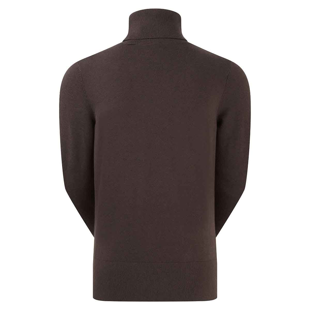 Ridgeline Women's Melford Roll Neck Jumper - Deep Bark - Rear