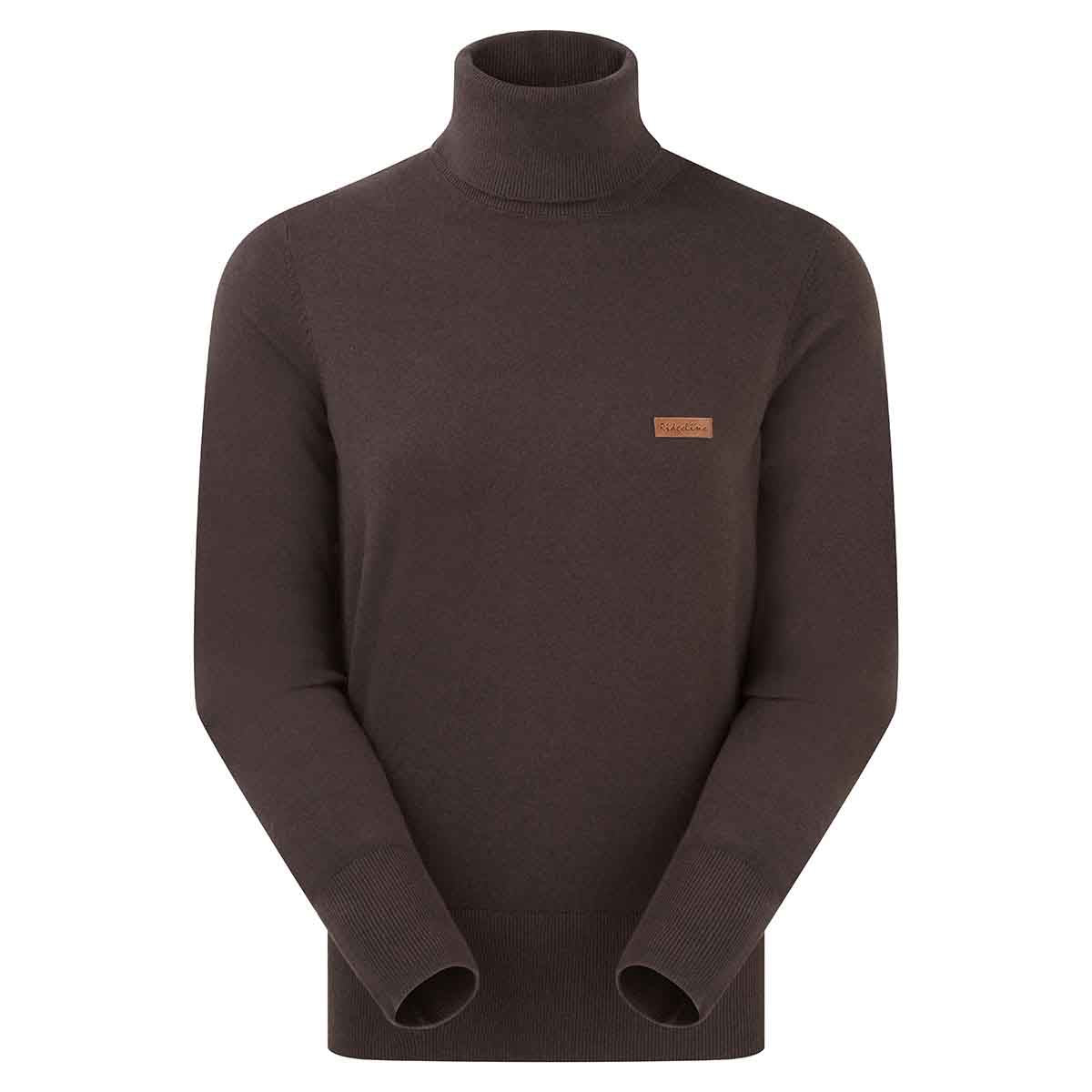 Ridgeline Women's Melford Roll Neck Jumper - Deep Bark