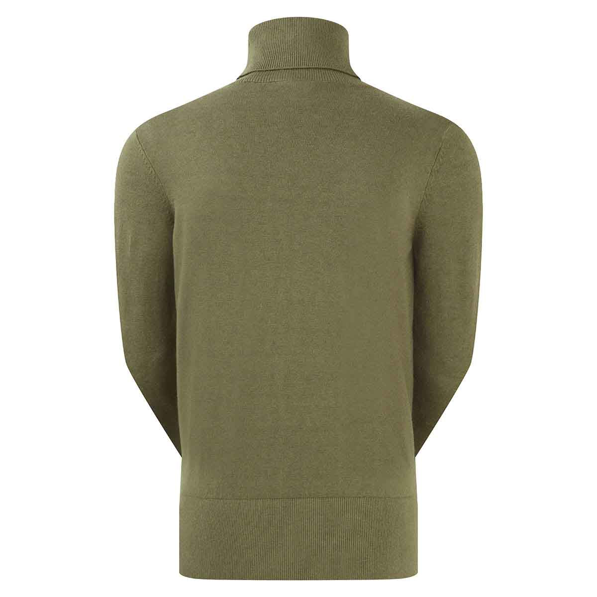 Ridgeline Women's Melford Roll Neck Jumper - Khaki Green - Rear