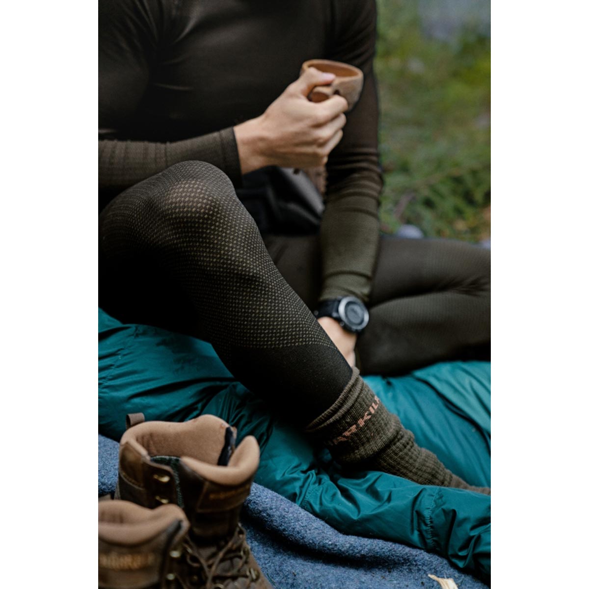 Harkila Base Active Long John - On Model Close Up