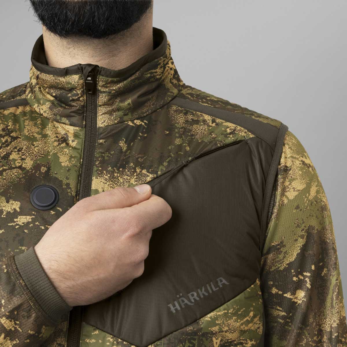 Harkila Heat Camo Waistcoat - Top Pocket