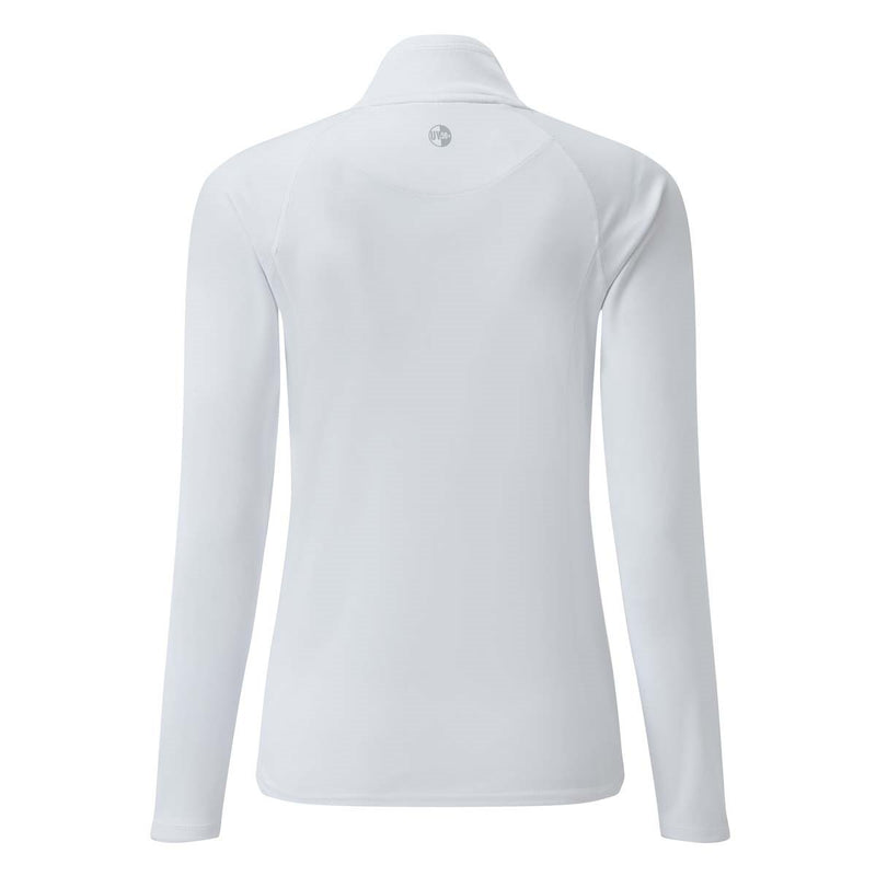 Gill Women's UV Tec Long Sleeve Zip Tee - White - Rear