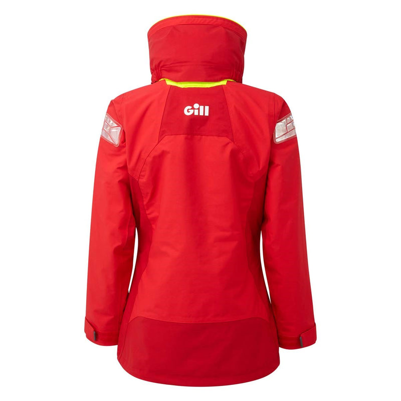 Gill OS2 Offshore Women's Jacket - Red/Bright Red - Rear
