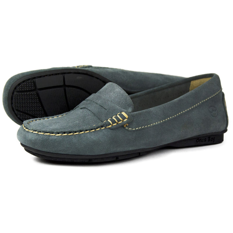 Orca Bay Florence Women's Suede Loafers Grey