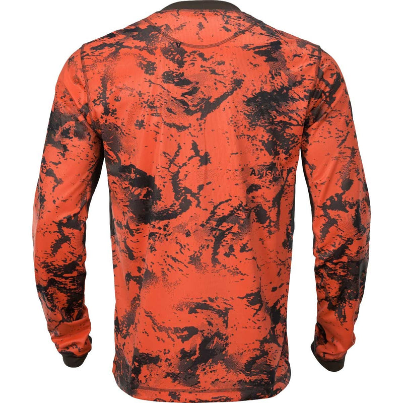 Harkila Wild Boar L/S T-shirt - AXIS MSP Orange / Shadow Brown