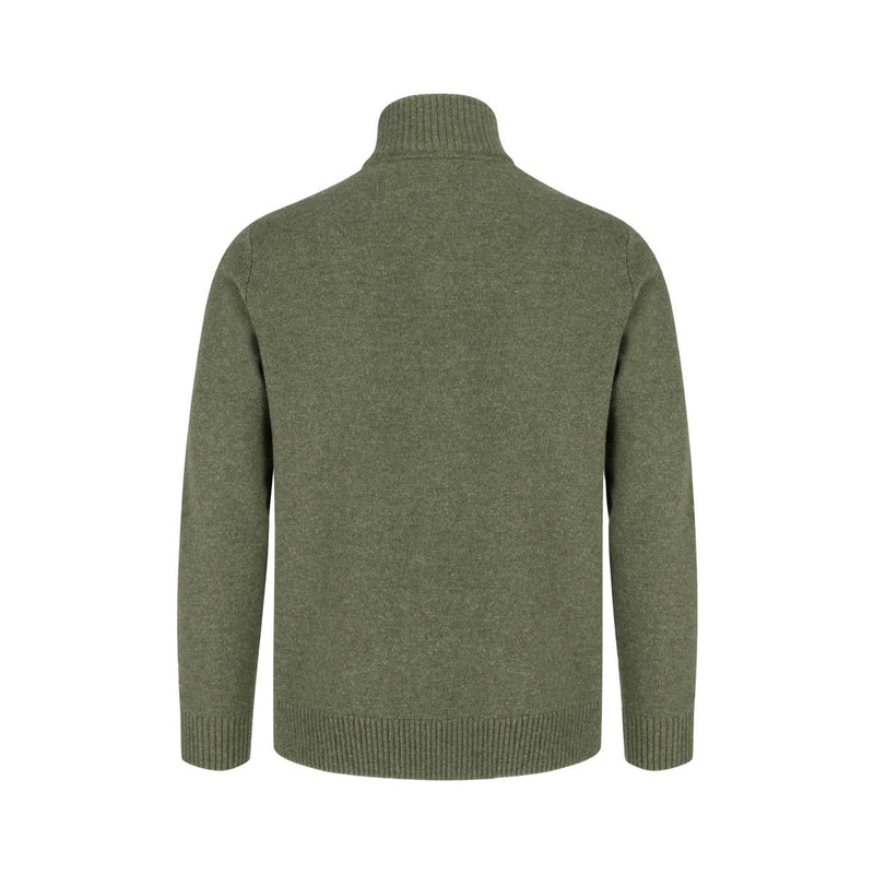 Hoggs of Fife Lothian ¼ Zip Neck Pullover - Thyme