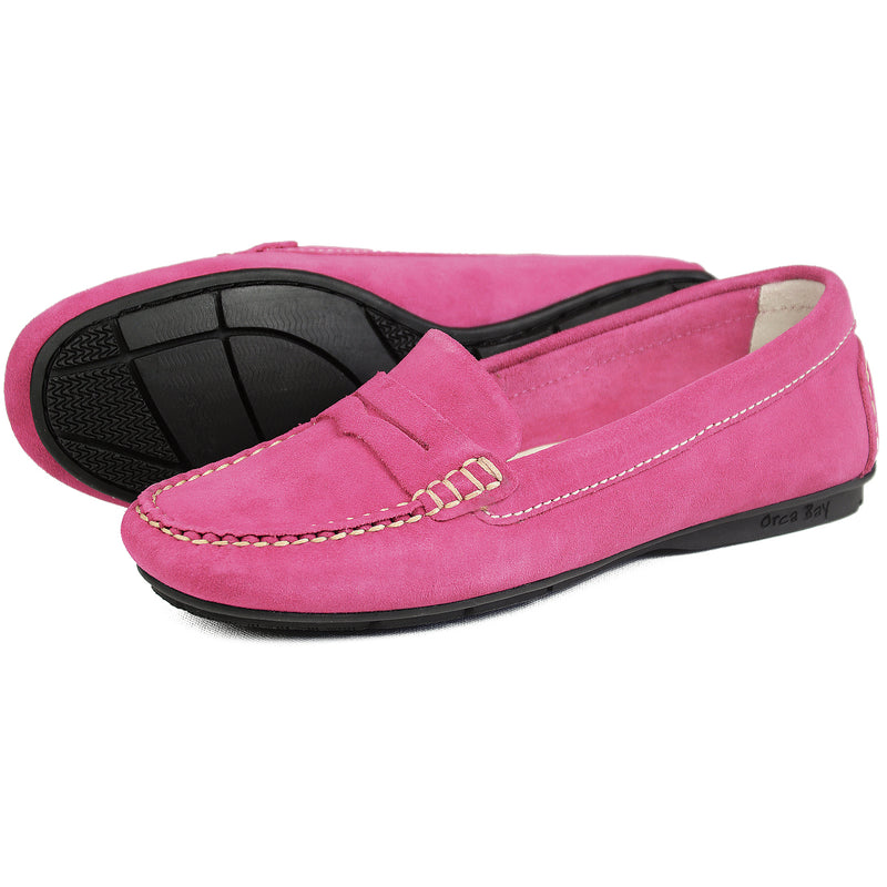 Orca Bay Florence Women's Suede Loafers Pink