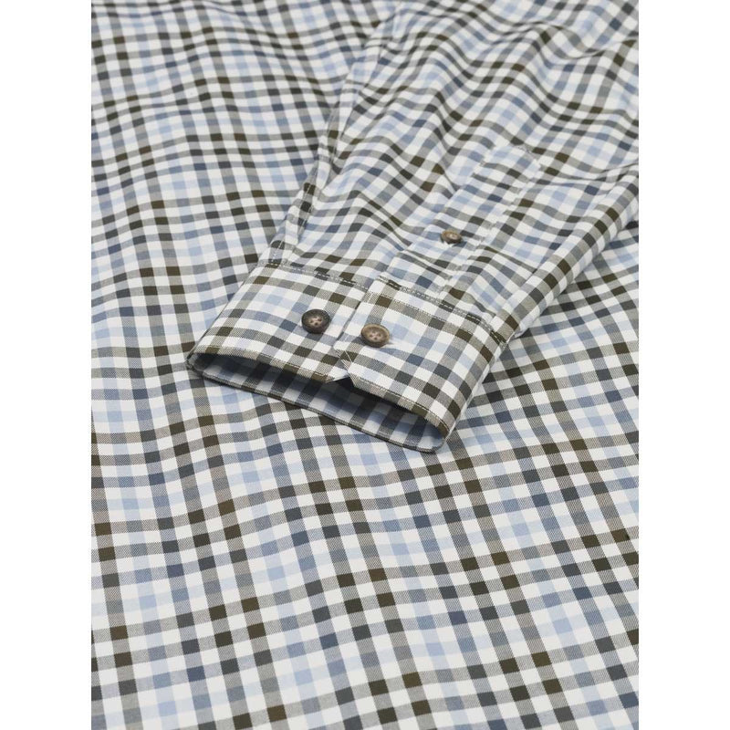 Harkila Milford Cotton Checked Shirt  - Heritage Blue