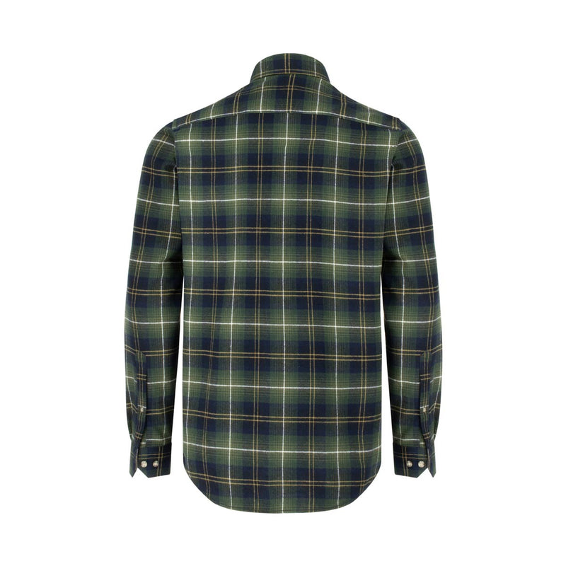 Hoggs of Fife Pitmedden LS Flannel Check Shirt - Green