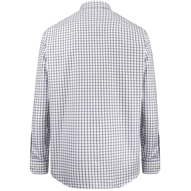 Hoggs Of Fife Turnberry Cotton Twill Shirt - White Navy