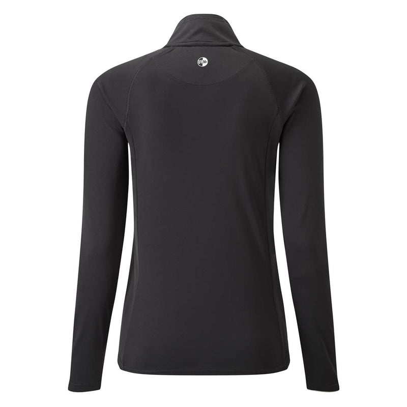 Gill Women's UV Tec Long Sleeve Zip Tee - Charcoal - Rear