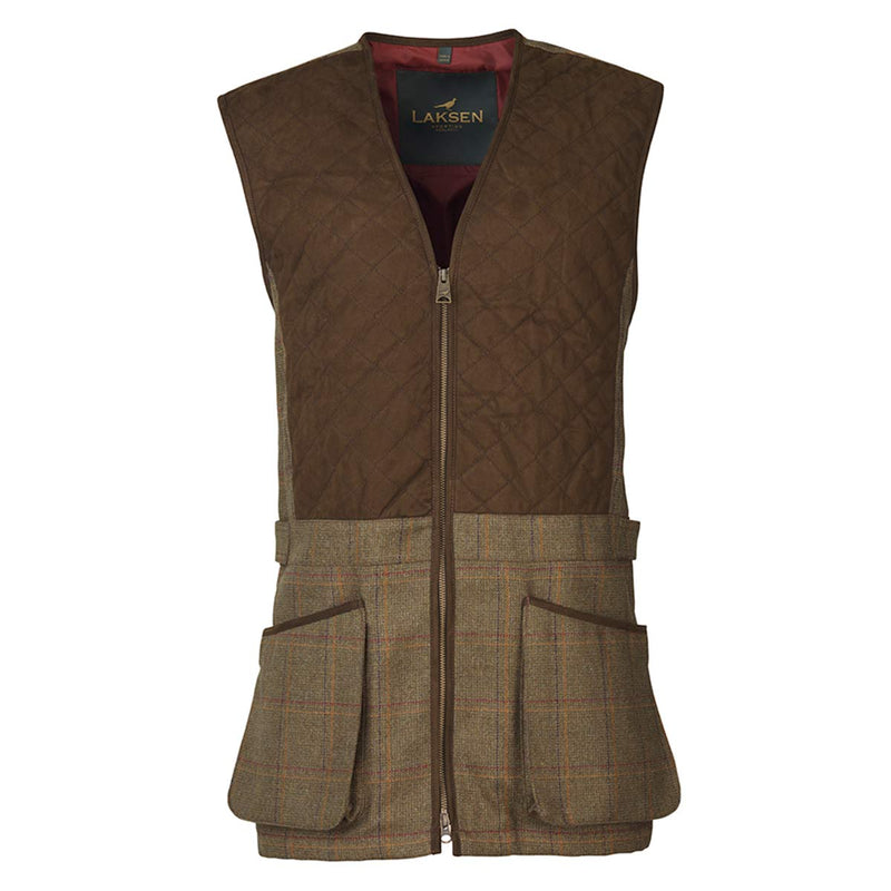Laksen Woolston Tweed Glenogil Zip Shooting Vest